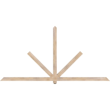Ekena Millwork Kennewick Smooth Timber Gable Bracket, Douglas Fir, 108"W x 54"H x 3 1/2"D x 3 1/2"F, 12/12 Pitch GBW108X54X0404KEN00SDF